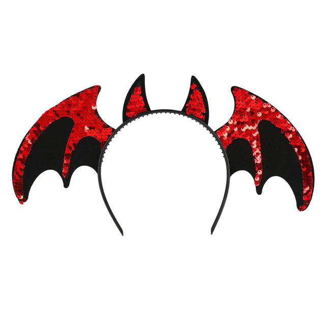 Bandeau d'Halloween Chauve-souris diabolique