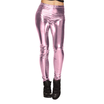 Legging rose métallisé