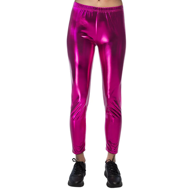 Legging Métallique Fuchsia