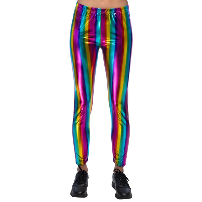 Legging métallisé arc-en-ciel