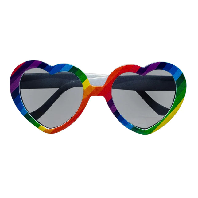 Lunettes à cœur arc-en-ciel