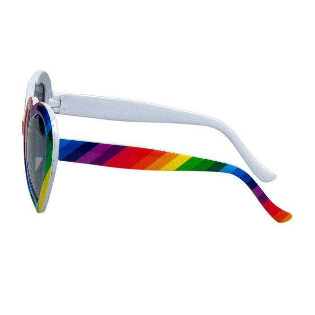 Lunettes à cœur arc-en-ciel