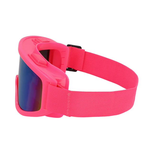 Lunettes de ski rose fluo