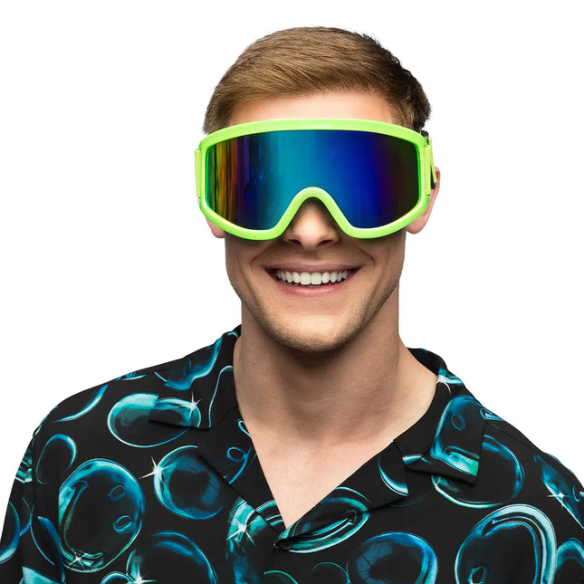 Lunettes de ski vert fluo