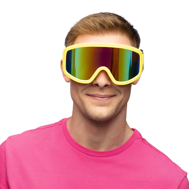 Lunettes de ski jaune fluo