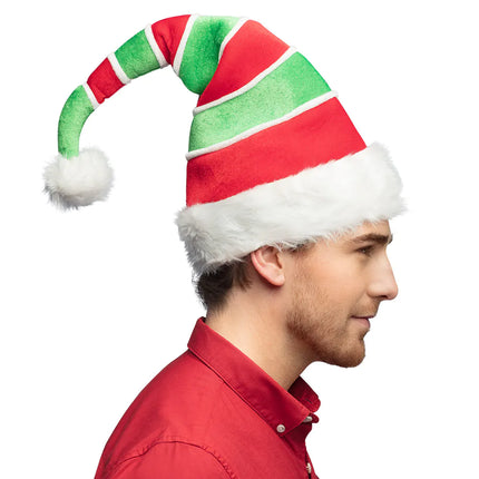 Bonnet de Père Noël Rouge Vert Elfe