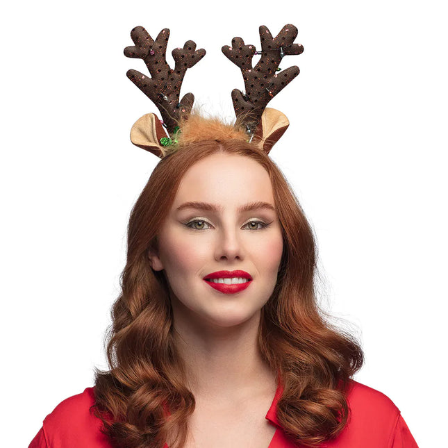 Bandeau de cheveux de Noël Renne brun