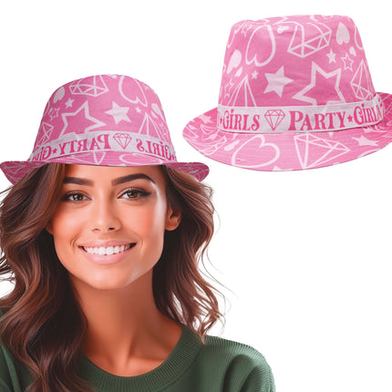 Chapeau d'été rose pour fillettes, adultes