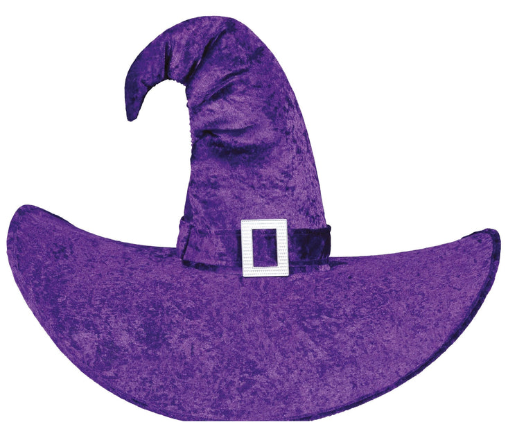 Chapeau violet sorcière grand