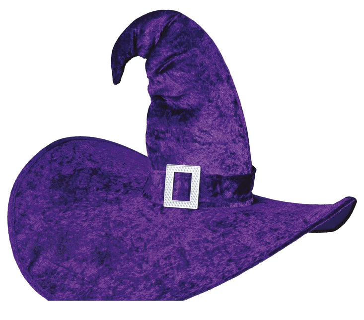 Chapeau violet sorcière grand