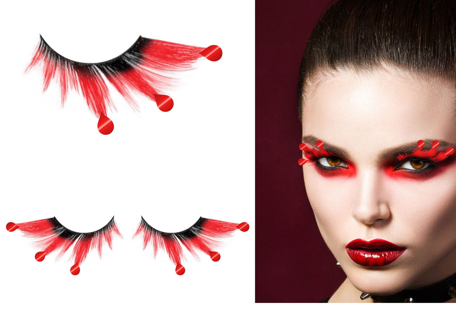 Halloween Faux cils Gouttes de sang