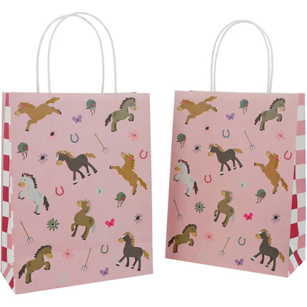 Sacs cadeaux - Happy Horses - 20 x 27 cm - 6 pièces