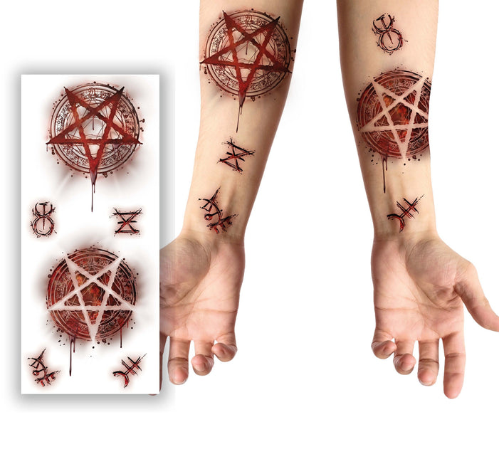 Tatouages sataniques 30X13 Cm