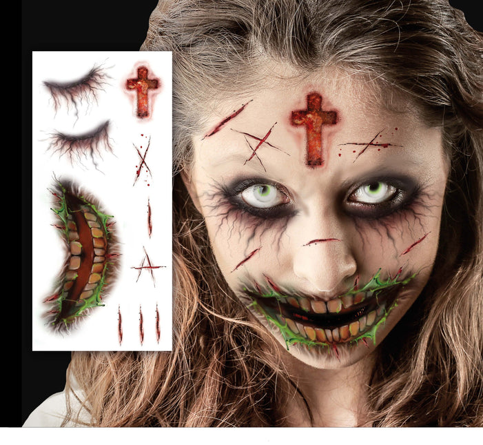 Faux tatouages d'Halloween Visage