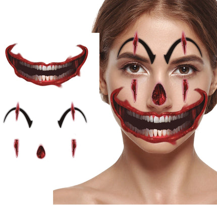 Autocollants pour le visage Clown 30x14 cm