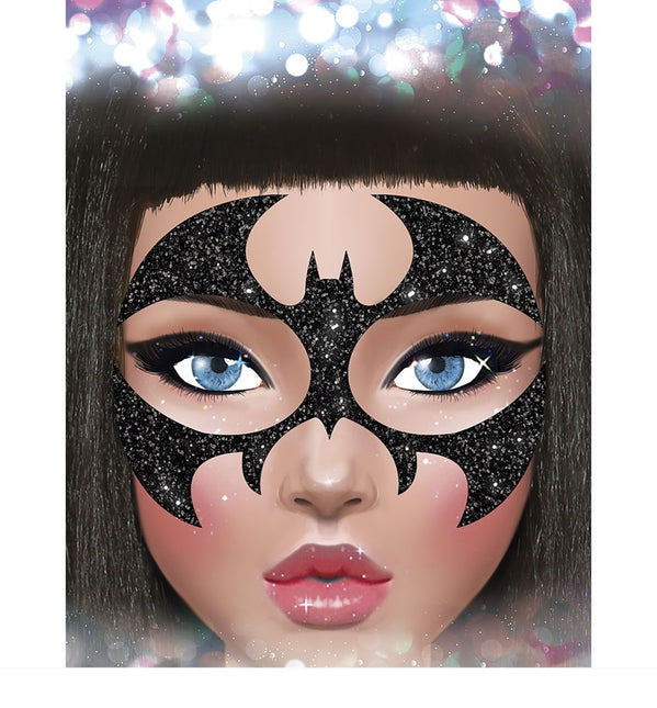 Face Stickers Bat Glitter 20cm