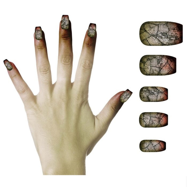 Faux ongles d'Halloween Zombie 10pcs