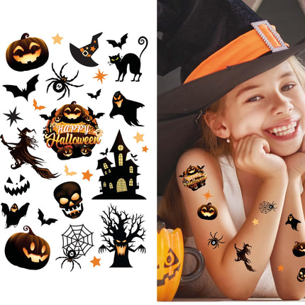 Faux tatouages d'Halloween Noirs