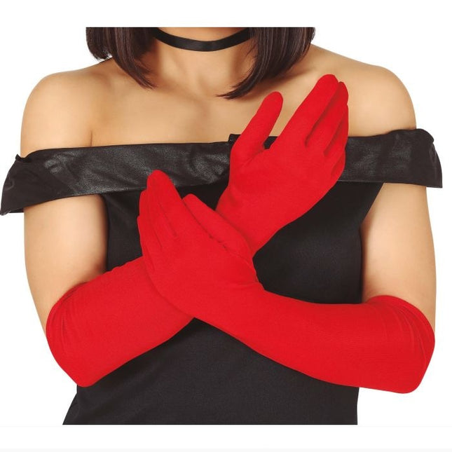 Gants d'Halloween Rouge 42cm