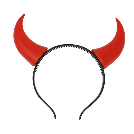 Bandeau d'Halloween Cornes de Diable Rouge