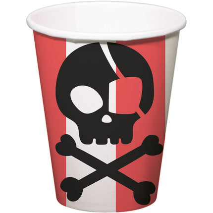 Gobelets - Fête des pirates - 250 ml - 8 pièces