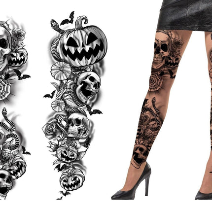 Tatouages d'Halloween sur les leggings