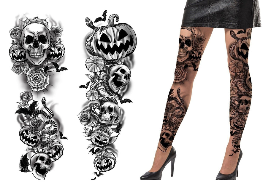 Tatouages d'Halloween sur les leggings