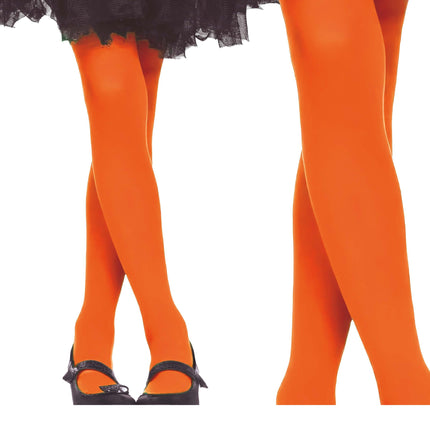 Collants d'Halloween Enfant Orange