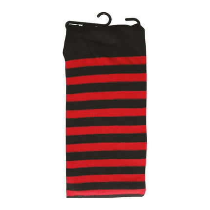 Collant d'Halloween Enfant Noir Rouge Rayé 5/9 ans