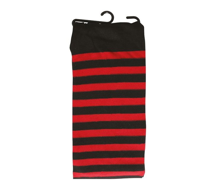 Collant d'Halloween Enfant Noir Rouge Rayé 5/9 ans