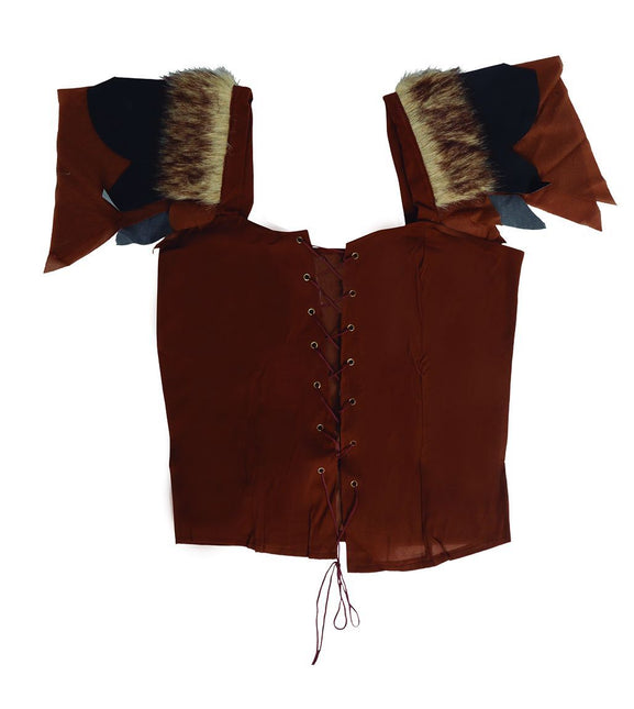 Gilet en cuir pour dames Marron L