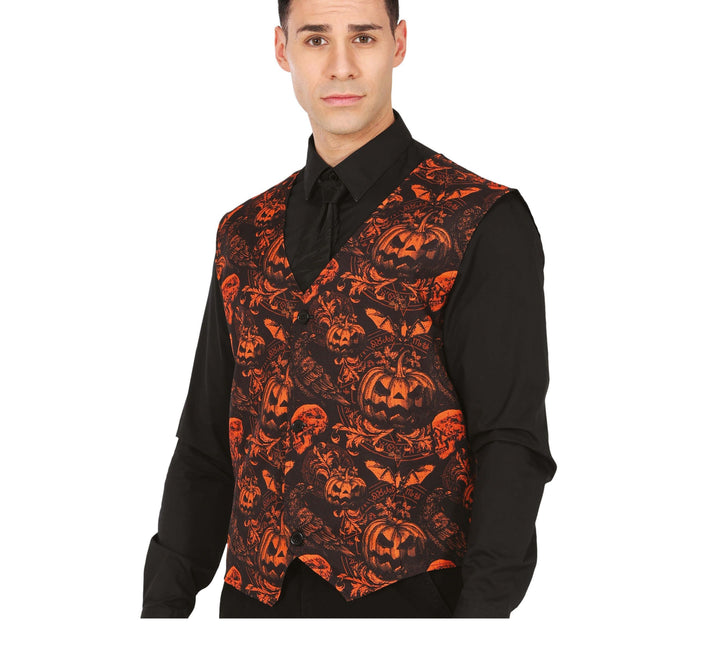 Gilet d'Halloween Hommes Citrouilles