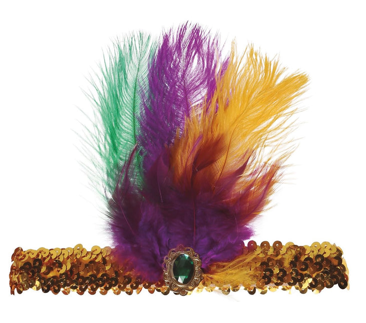 Bandeau de plumes d'or