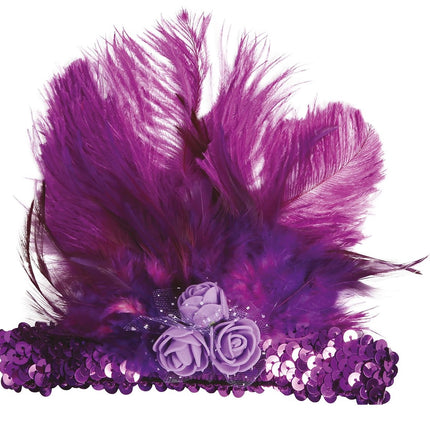 Bandeau violet plumes