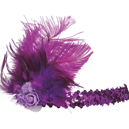 Bandeau violet plumes