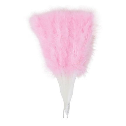 Plumes de handfan rose clair 45cm