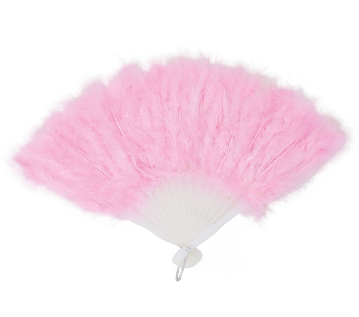 Plumes de handfan rose clair 45cm