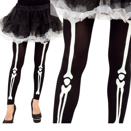 Collants d'Halloween pour squelettes