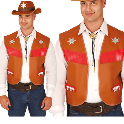 Gilet de cow-boy marron