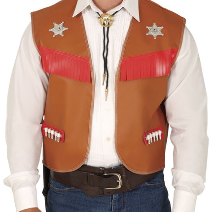 Gilet de cow-boy marron