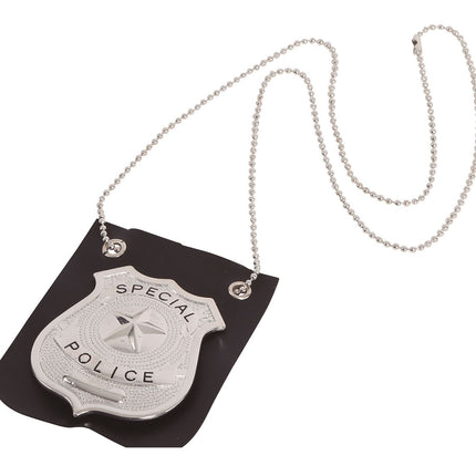 Chaîne de badge de police 8cm