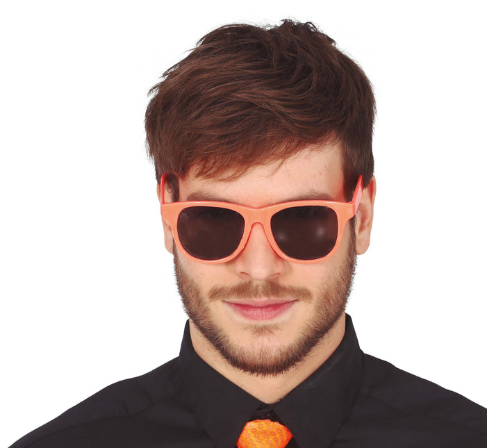 Lunettes orange fluo