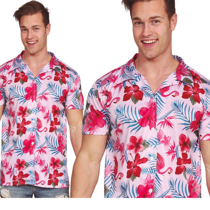 Chemise Hawaii Flamingo