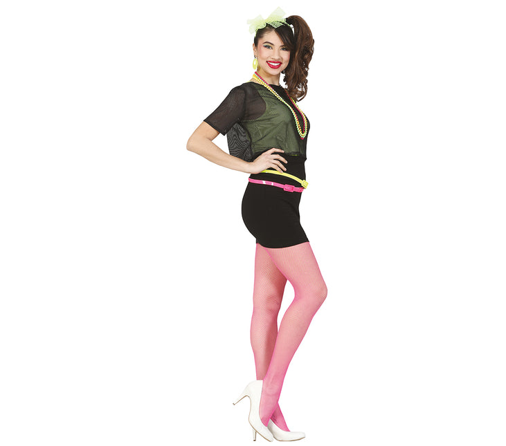 Collants rose fluo