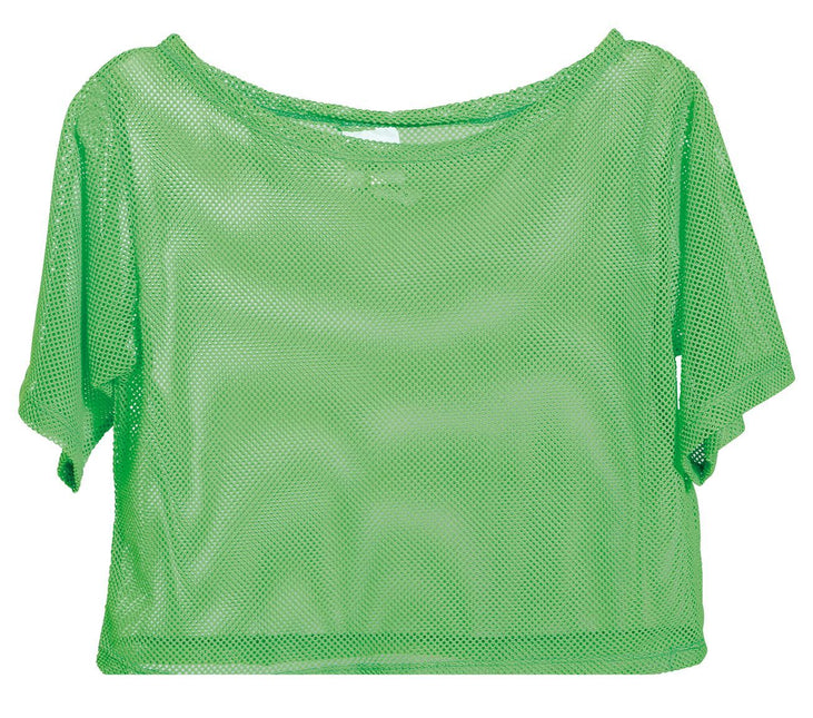 T/shirt en résille Vert fluo Short L