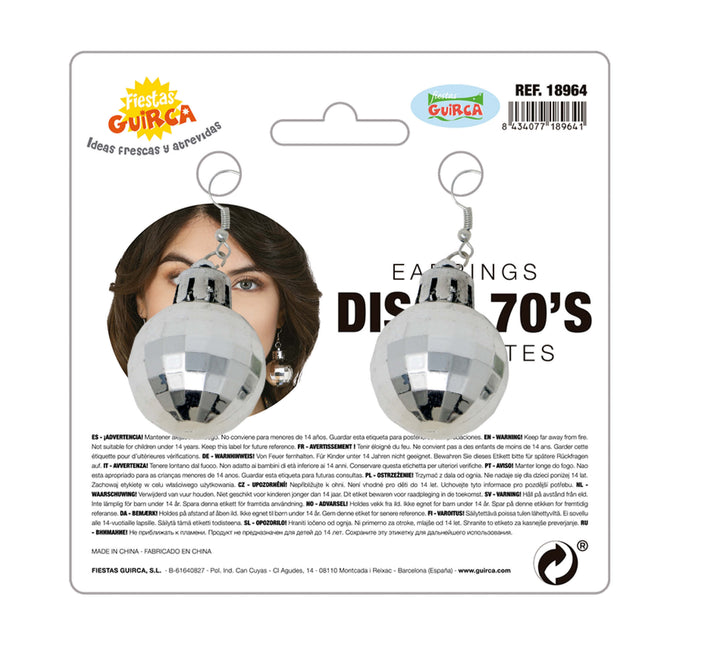 Boucles d'oreilles Boule de Disco 2pcs