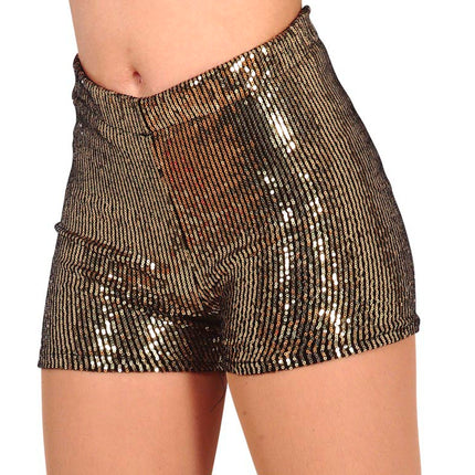 Pantalon à paillettes d'or L