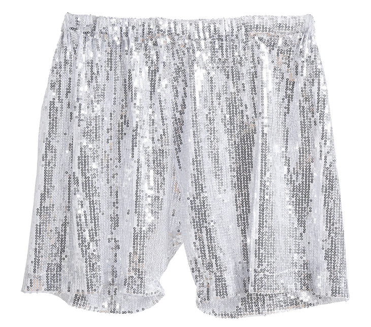 Pantalon à paillettes argentées L