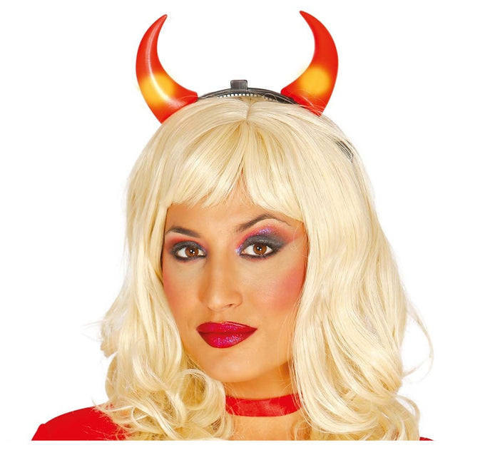 Bandeau d'Halloween Diable avec lumière