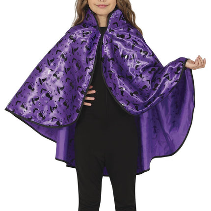 Ensemble de costumes d'Halloween sorcière fille mauve 2 pièces